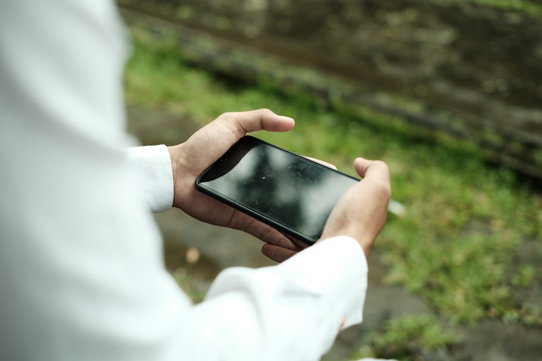 Field technician with mobile device